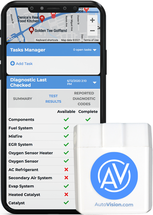 AutoVision mobile version with OBDII scanner